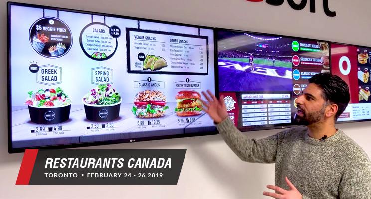 Digital signage expert provides a sneak peak at Kuusofts booth for Restaurants Canada Show 2019