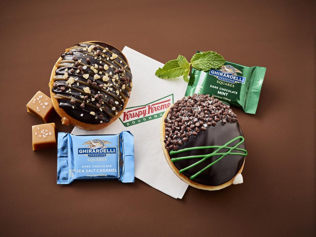 The co-marketed Krispy Kreme and Ghiradelli donut