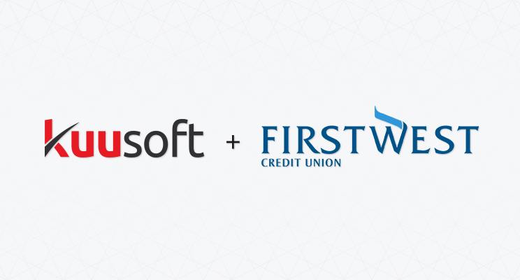 Kuusoft and First West Credit Union's logos together in partnership