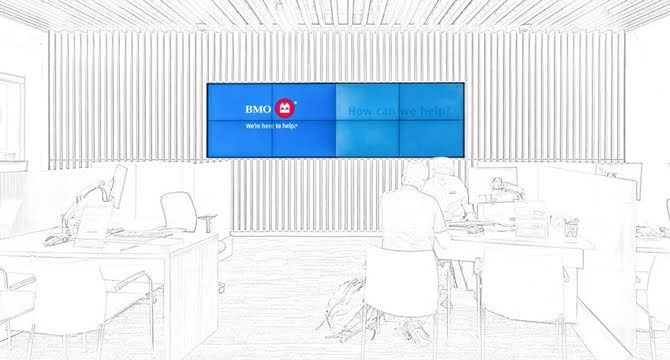 BMO Toronto Flagship retail branch display