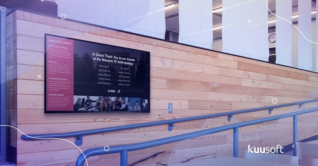 digital school signage