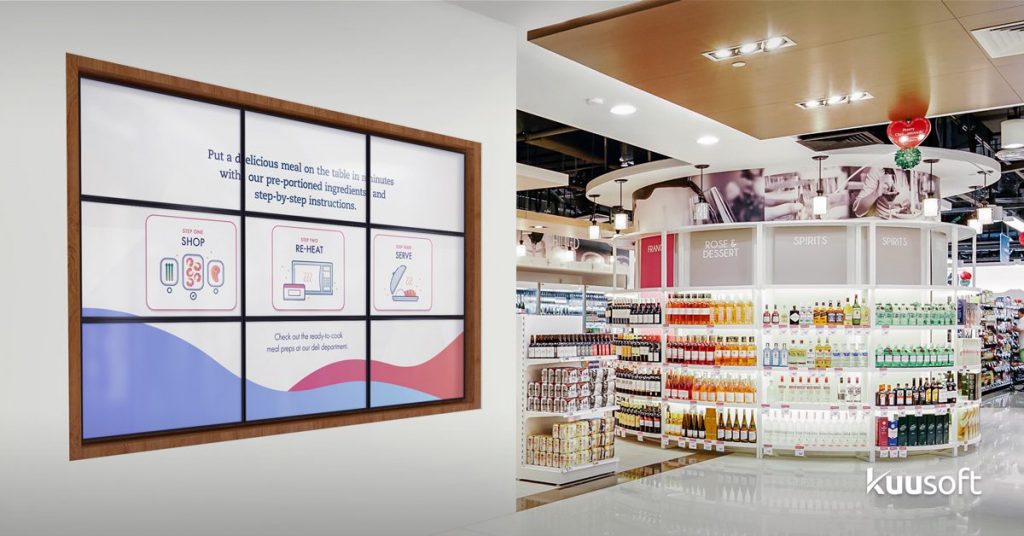 Supermarket and Grocery Digital Signage Example
