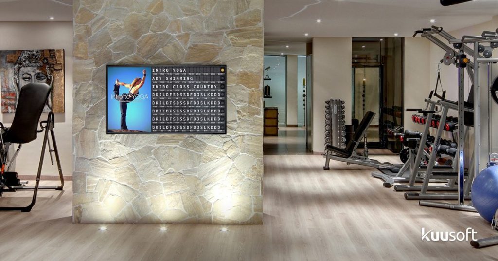 gymnasium signage digital