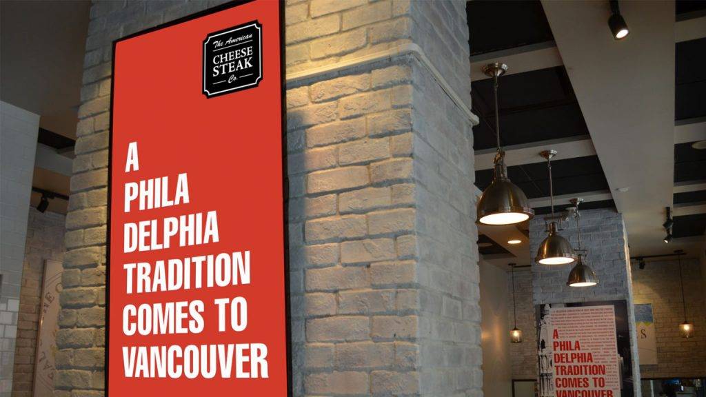 a branding digital signage for restaurants that blend into the environment