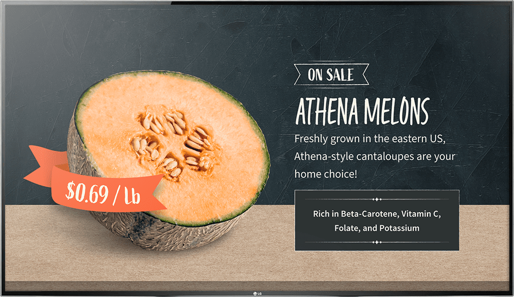 Supermarket advertisement board