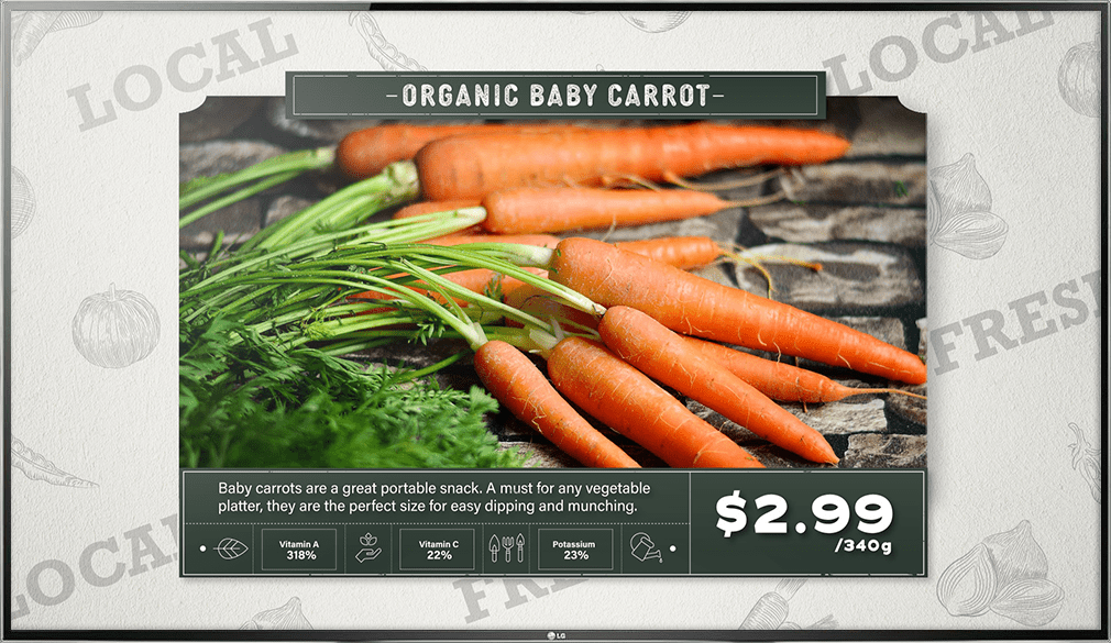grocery store promotional display