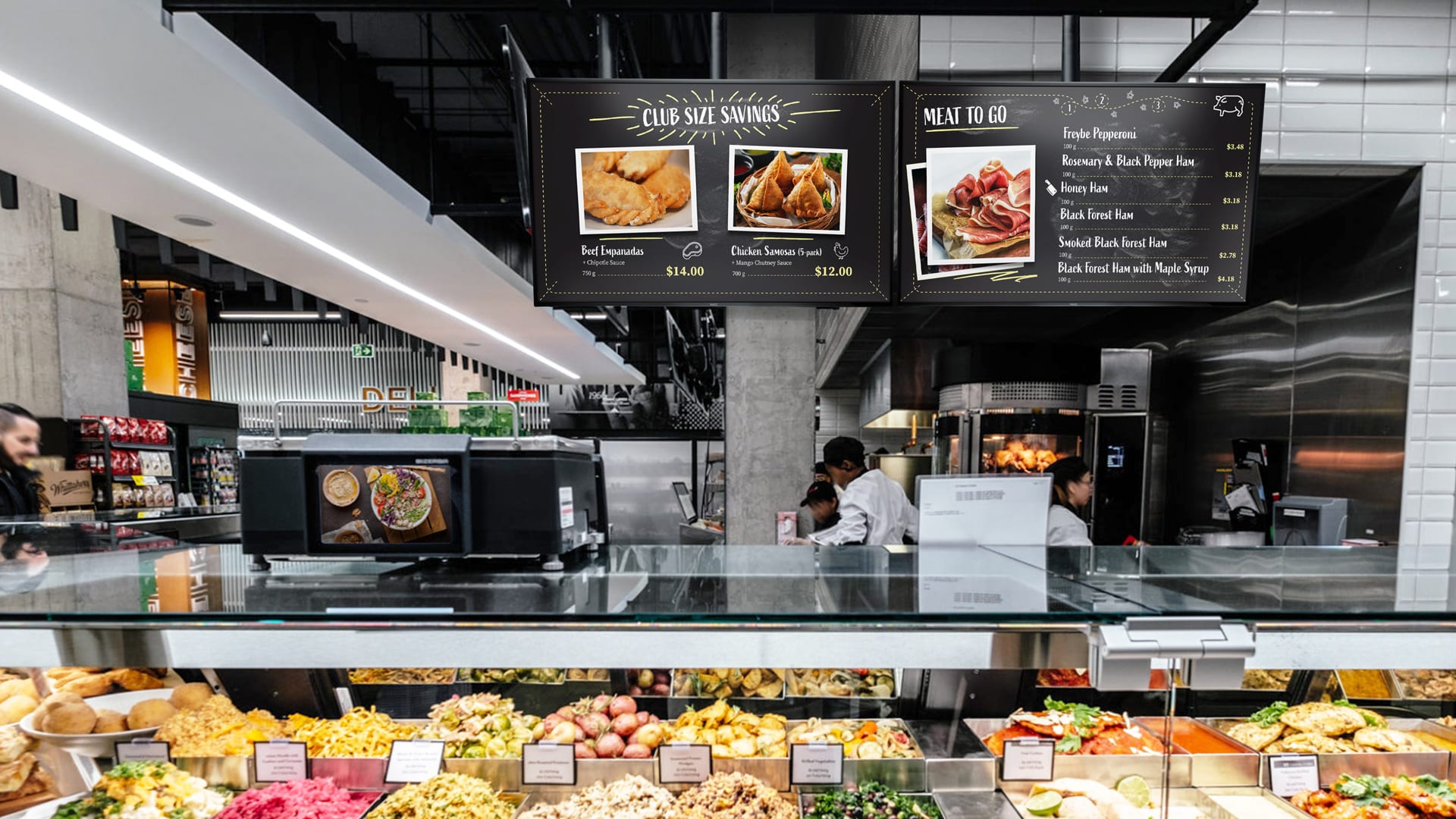 Digital Signage for Grocery Stores and Supermarkets NexSigns