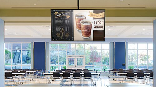 digital school signage cafeteria