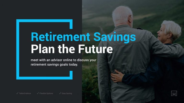 DIgital signage for banking promoting retirement savings