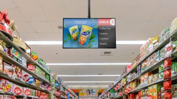 supermarket Digital Signage in Aisle