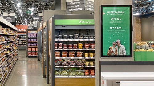 all-in-one digital display for grocery and supermarket