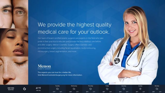 great service promotion healthcare digital signage