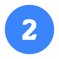 Wait Number Icon Blue